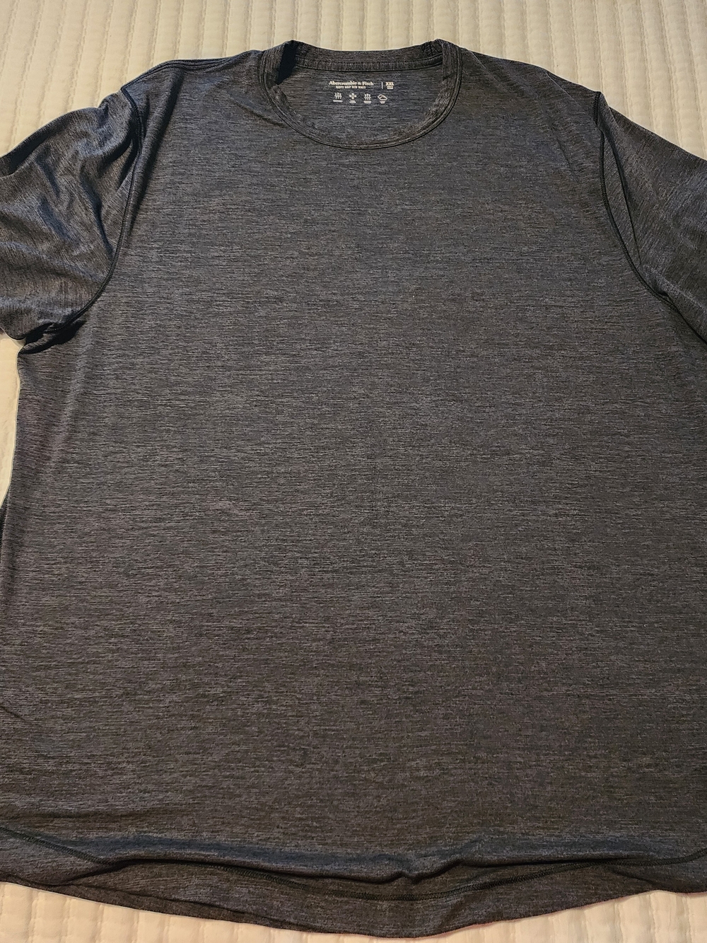 Abercrombie & Fitch Men's Heather Charcoal Crew Neck Tee